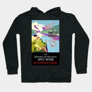 Vintage Travel Poster China The Yangtsze Gorges Hoodie